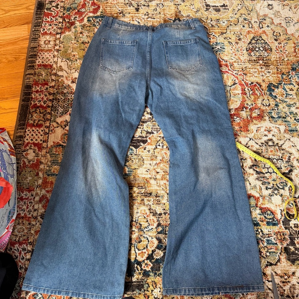 Cider low rise flare lace up jeans - Picture 3 of 4